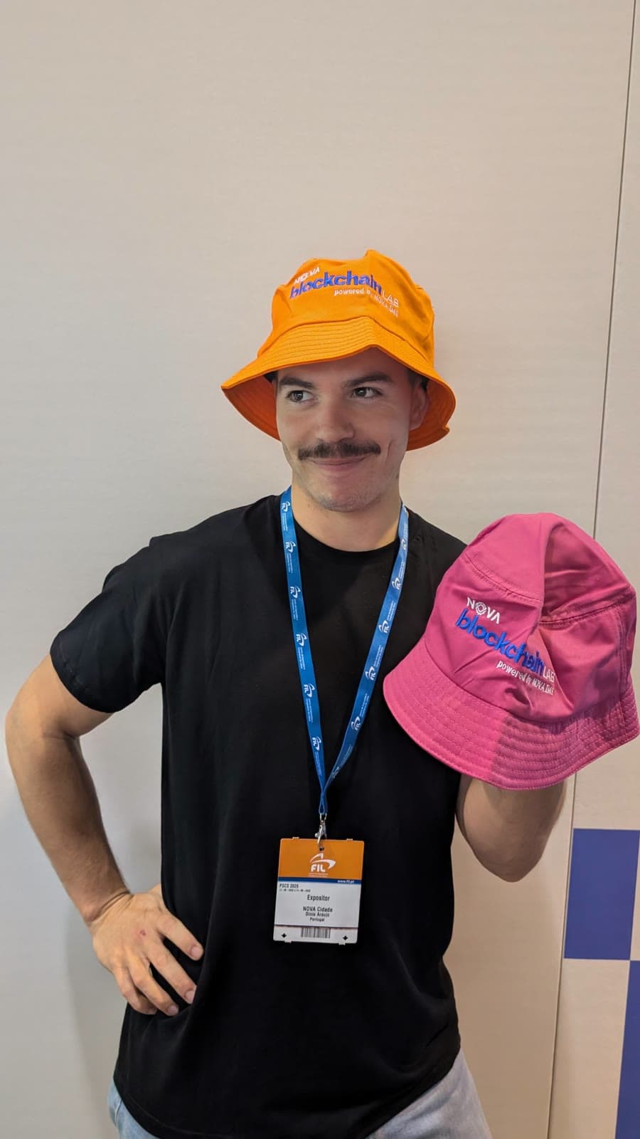 NOVA Blockchain Lab bucket hats handed out as event rewards